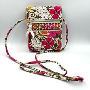 VERA BRADLEY Mini Hipster Crossbody Purse Tea Garden Floral Pattern
